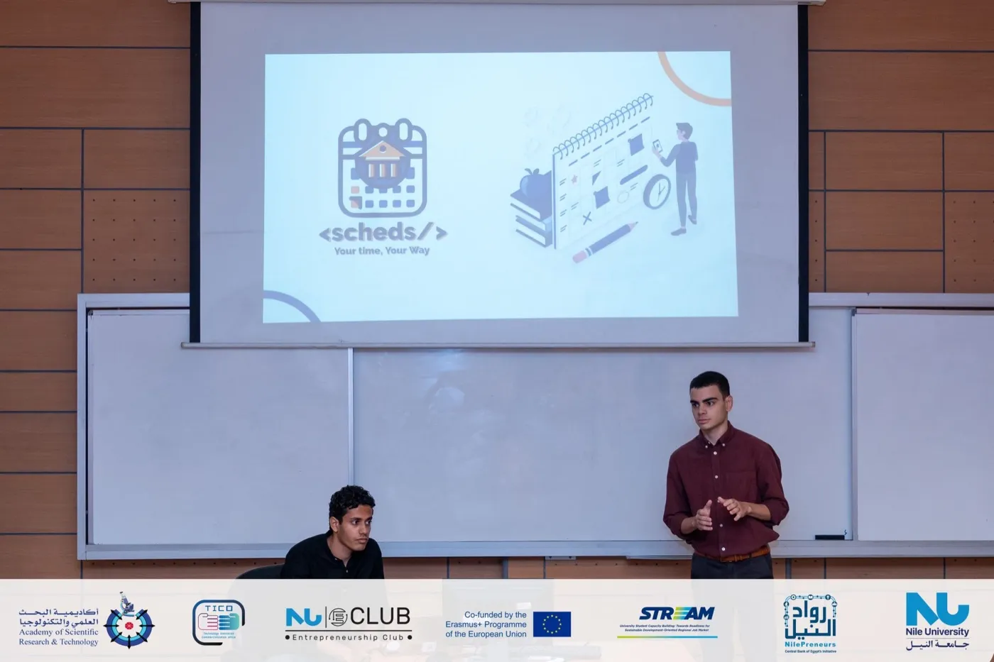 Award presentation at the NU Innovation Competition